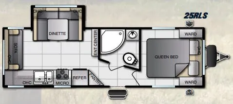 Pacific Coachworks Tango Xtralite 25RLS floor plan