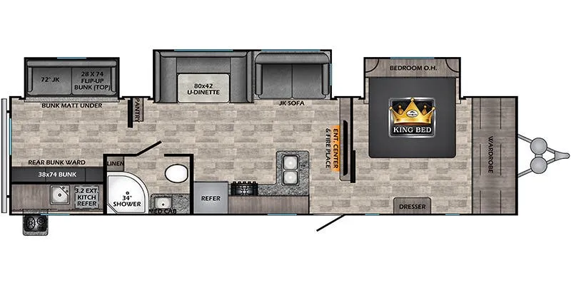 CrossRoads Volante VL34BH floor plan