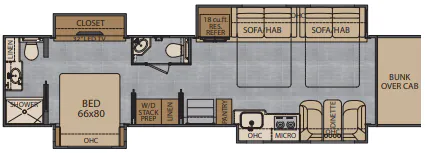 Renegade RV Classic 45CMR floor plan