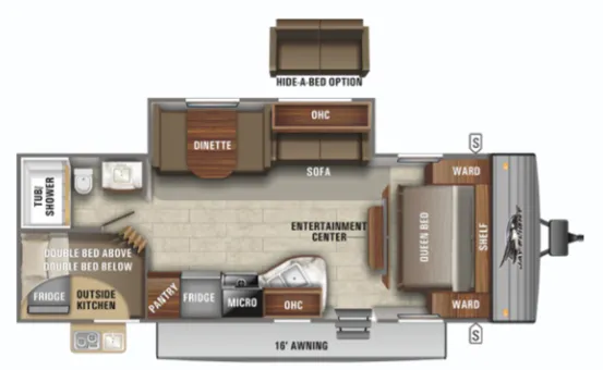 Jayco Jay Flight SLX 8 267BHS floor plan