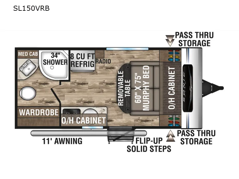 2022 Venture RV Sonic Lite 150VRB floor plan