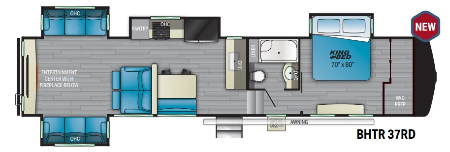 Heartland Bighorn Traveler 37RD floor plan