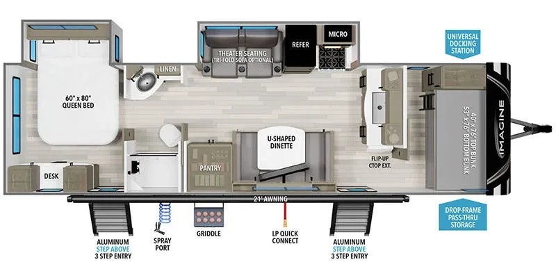 2024 Grand Design Imagine 2920BS - Floor plan