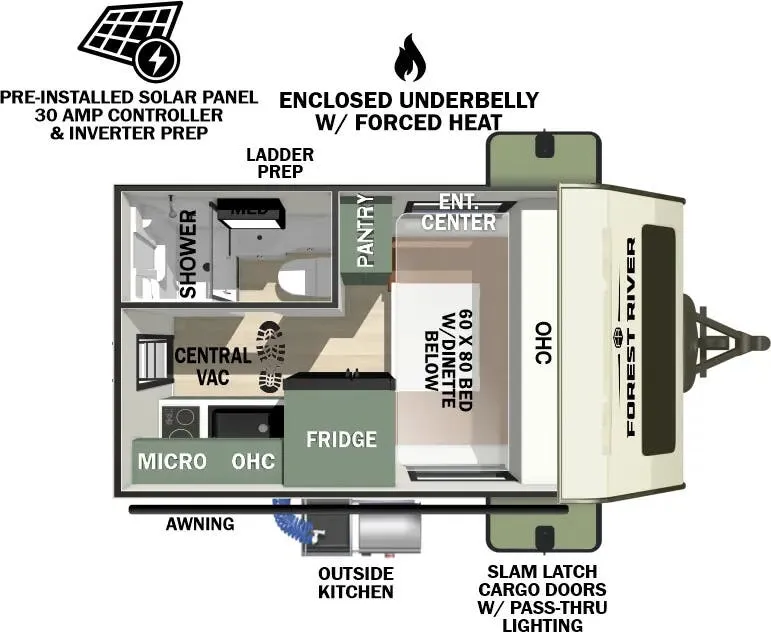 Forest River No Boundaries Beast Mode NB181 floor plan