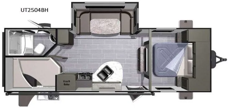 2018 Highland Ridge RV Open Range Ultra Lite 2504BH - Floor plan