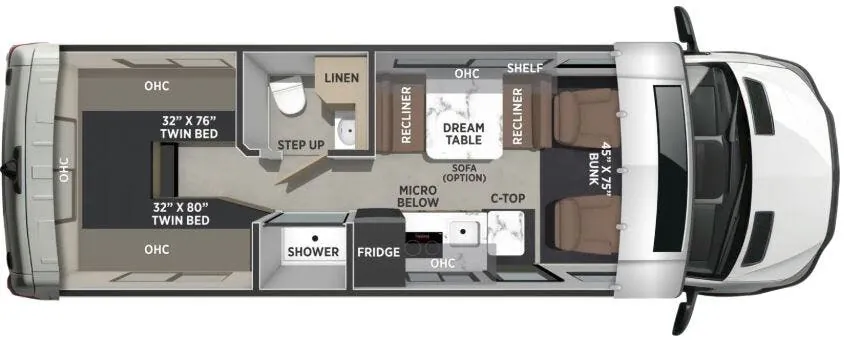 Coachmen Prism 25TB floor plan