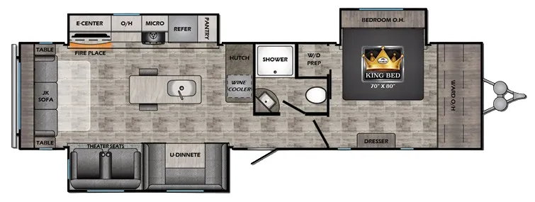 CrossRoads Volante 34RE floor plan