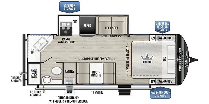 2025 East to West Della Terra 221ML - Floor plan