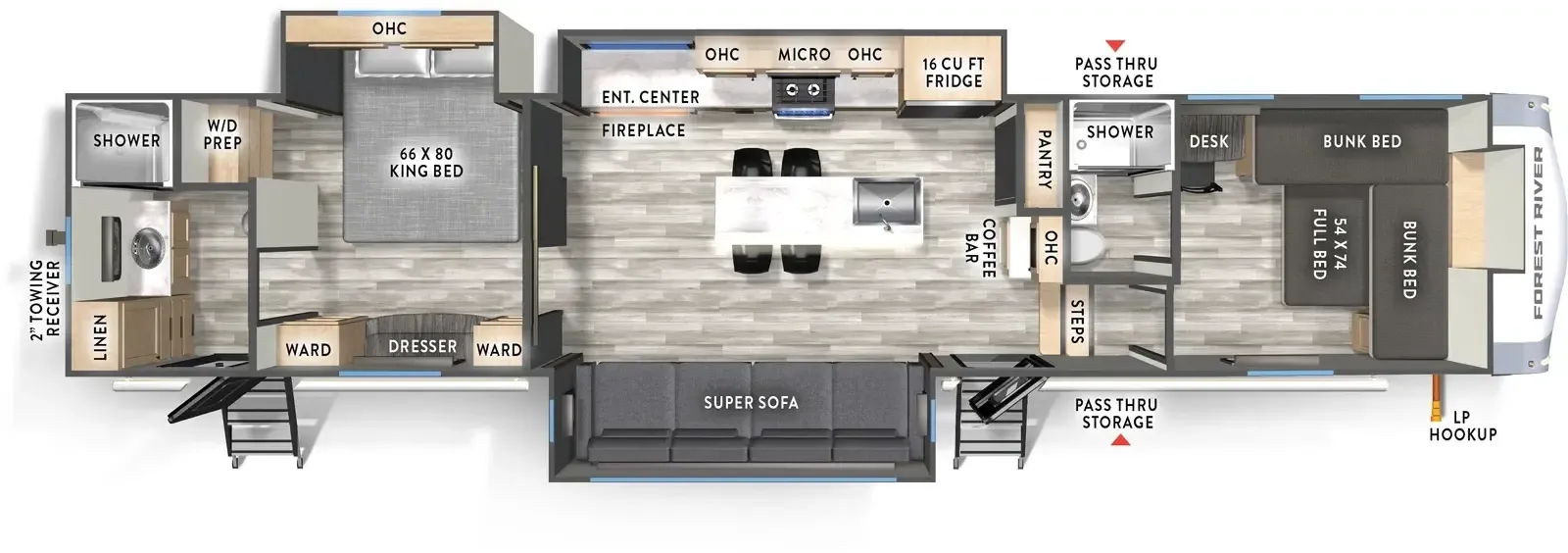 2026 Forest River Cardinal 36FUN - Floor plan