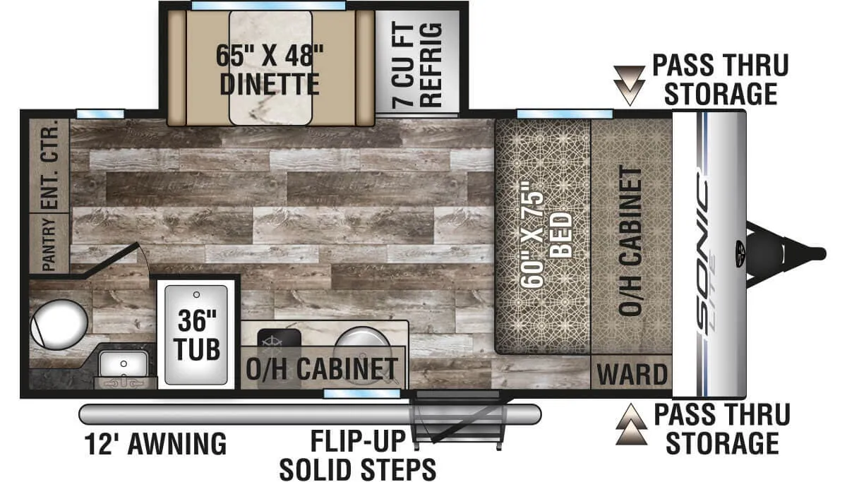 Venture RV Sonic Lite SL169VMK floor plan