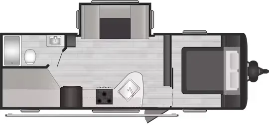 Keystone Hideout Sport 241DBWE floor plan