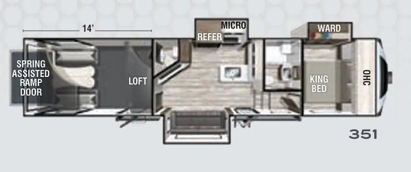 Forest River XLR Nitro 351 floor plan