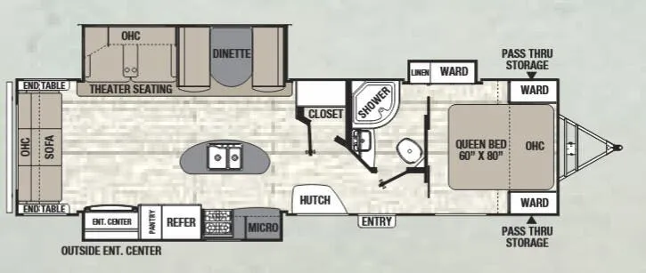 Coachmen Freedom Express Liberty Edition 322 RLDSLE floor plan