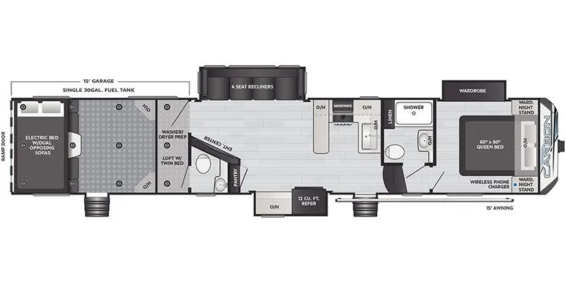 Keystone Carbon 418 floor plan