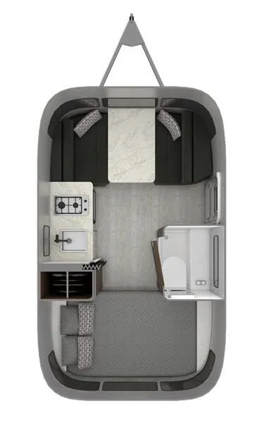 Airstream Caravel 16RB floor plan