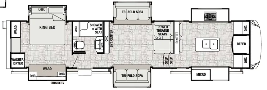Forest River Cedar Creek Champagne Edition 38EFK floor plan