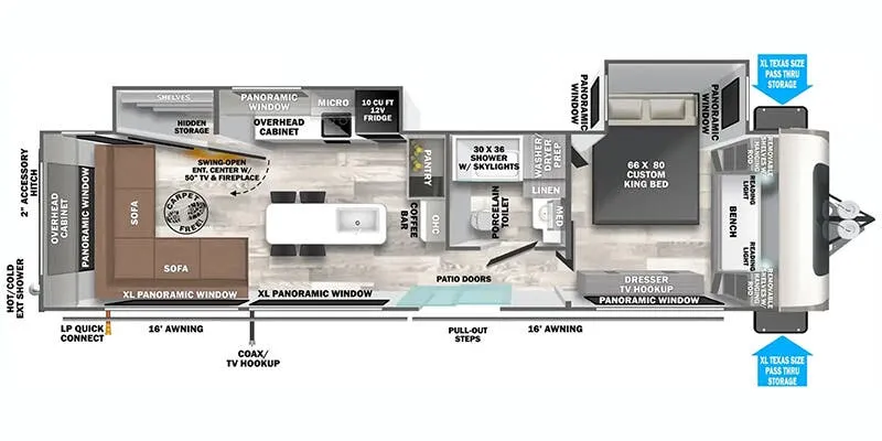 Forest River Salem Hemisphere 322VIEW floor plan