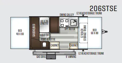 Forest River Flagstaff SE 206STSE floor plan