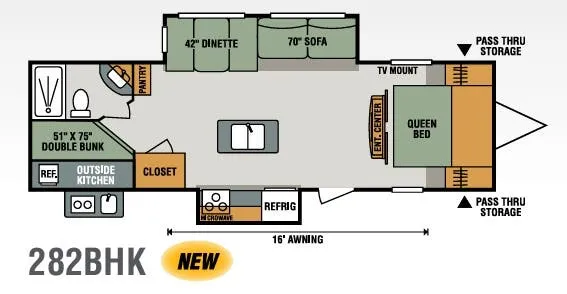 K-Z Sportsmen 282BHK floor plan