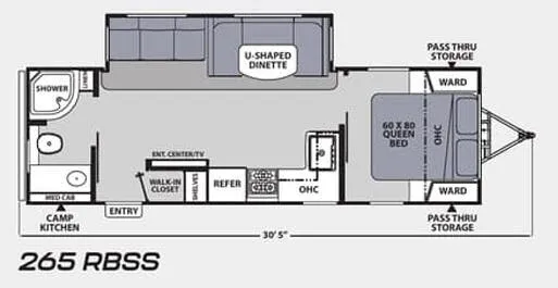 2022 Coachmen Apex Ultra-Lite 265RBSS - Floor plan