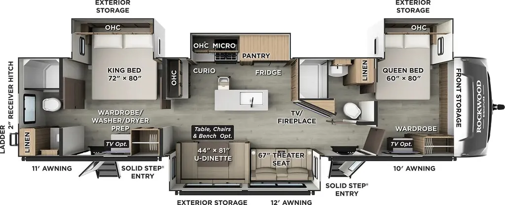 2026 Forest River Rockwood Signature 8421DB floor plan