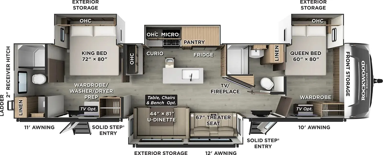 2026 Forest River Rockwood Signature 8421DB - Floor plan