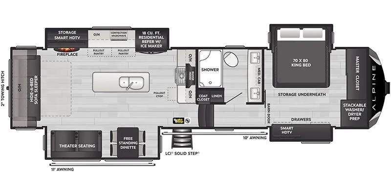 2026 Keystone Alpine 3303CK floor plan
