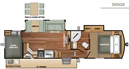 Starcraft Solstice Super Lite 30DQS floor plan
