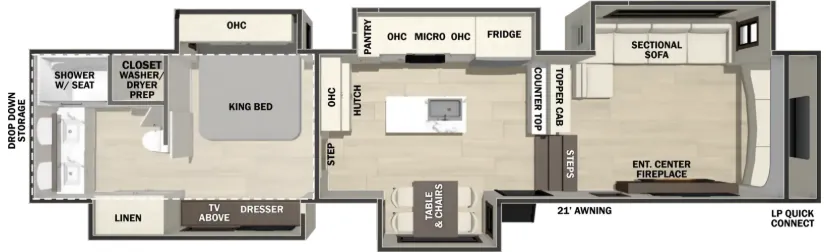 Forest River Cedar Creek 398FL floor plan