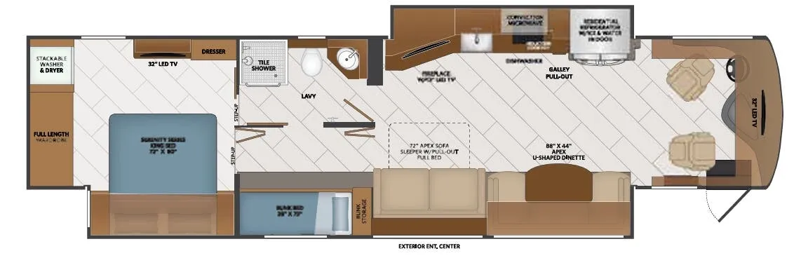Fleetwood Discovery LXE 40G floor plan