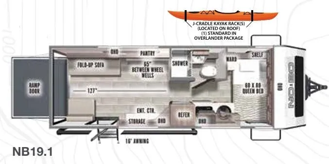 2022 Forest River No Boundaries NB19.1 - Floor plan