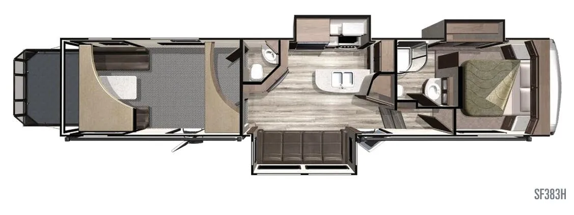 Highland Ridge Silverstar THX SF383H floor plan