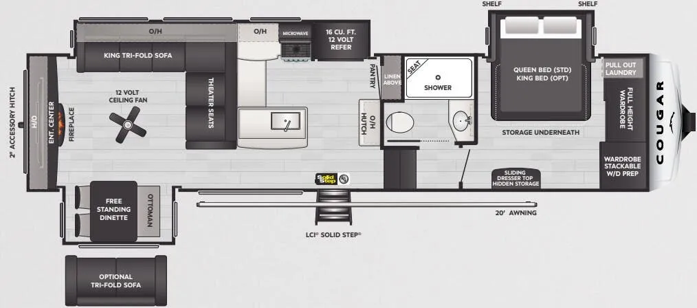 Keystone Cougar 320RDS floor plan