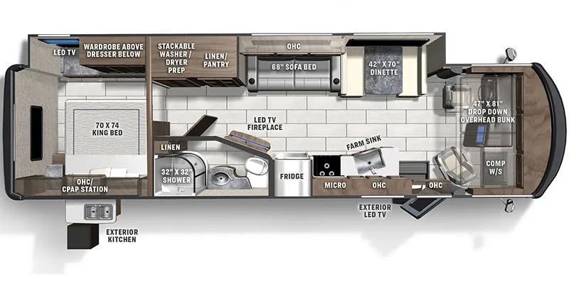 2023 Coachmen Mirada 32LS - Floor plan