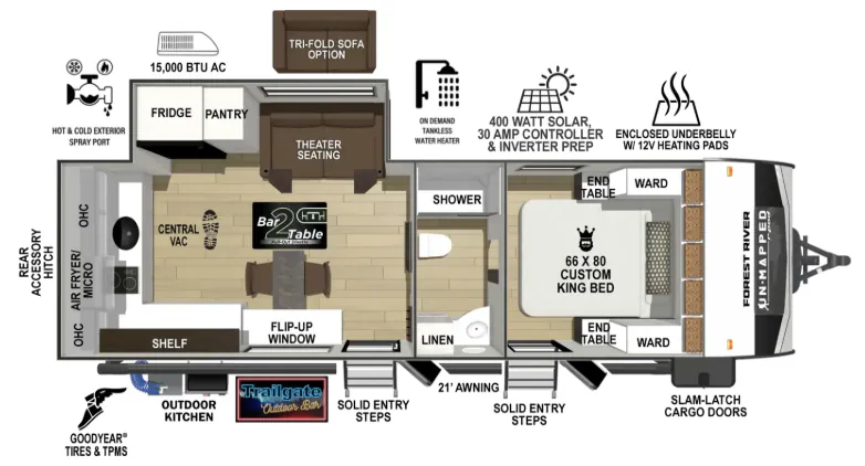 Forest River R-Pod Un-Mapped 24RK floor plan
