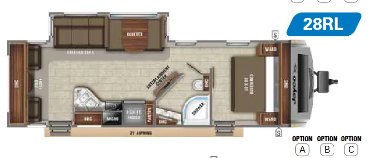 Jayco White Hawk 28RL floor plan