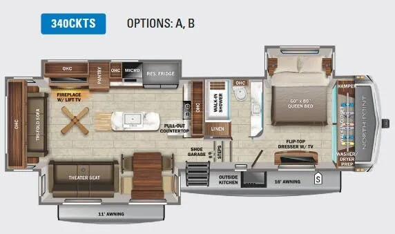 Jayco North Point 340CKTS floor plan