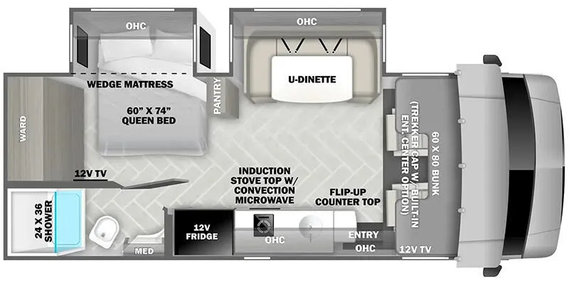 Forest River Sunseeker 2400 MBS floor plan