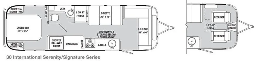 Airstream International 30 floor plan