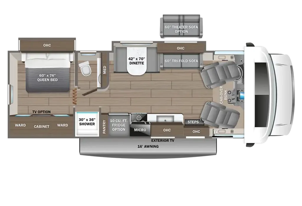 2027 Entegra Coach Odyssey 29V floor plan