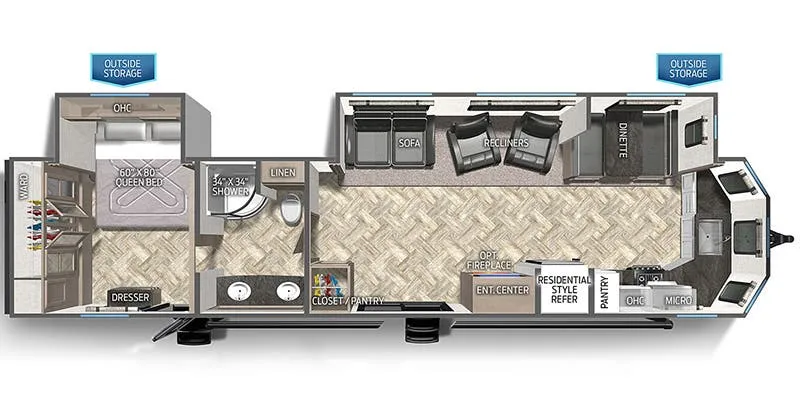 Palomino Puma 39PFK floor plan