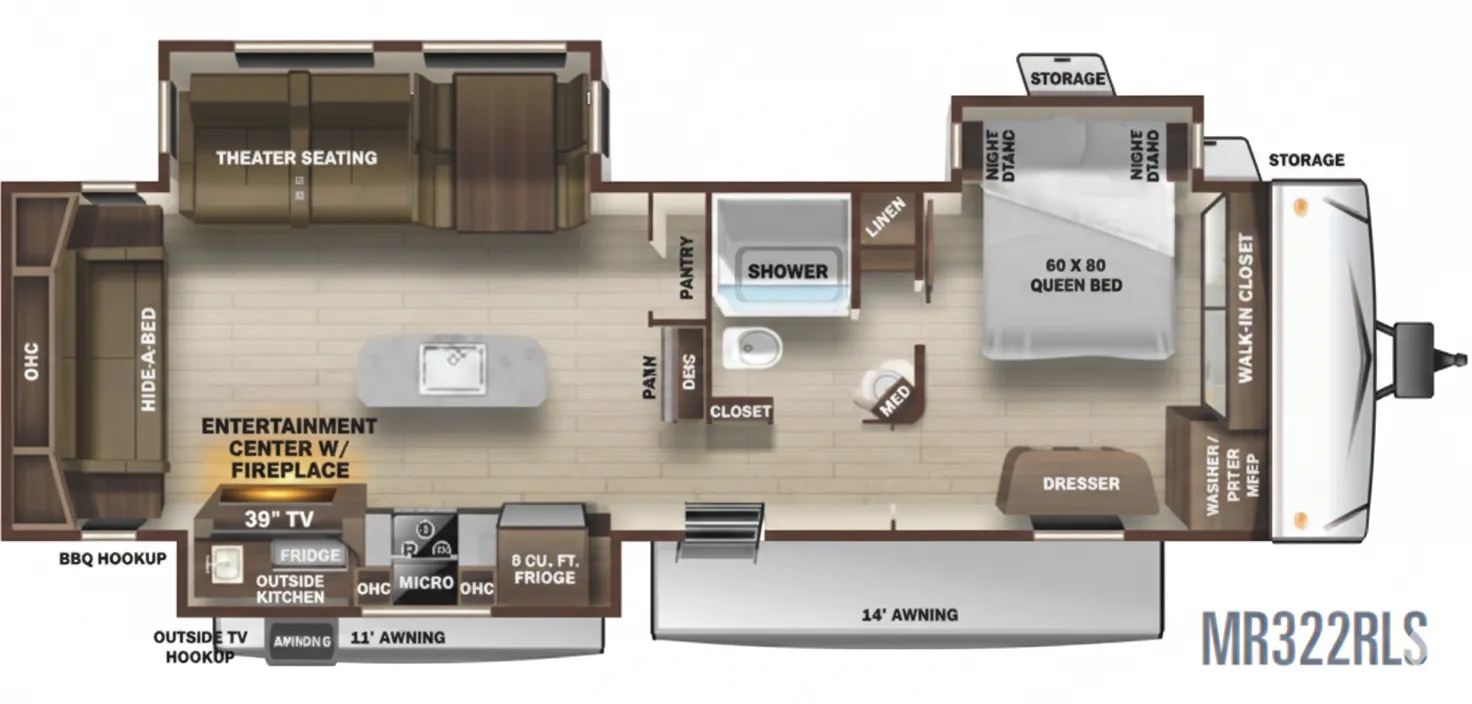Highland Ridge Mesa Ridge MR322RLS floor plan