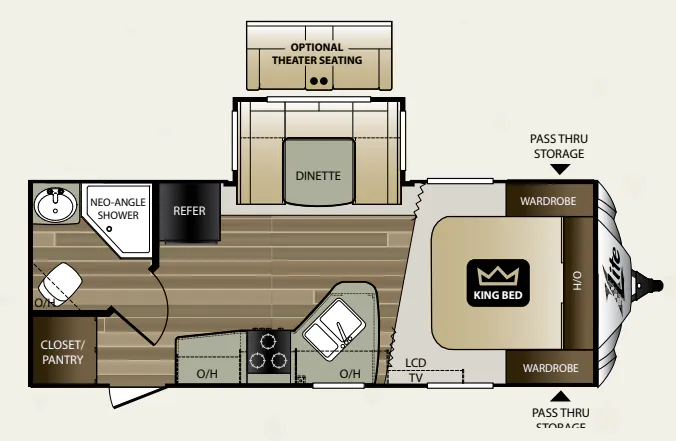 Keystone Cougar XLite 21RBS floor plan
