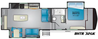 Heartland Bighorn Traveler 32GK floor plan