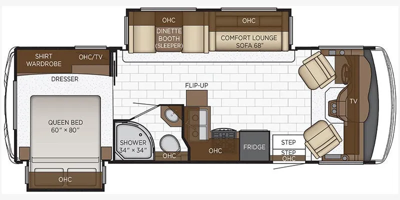 2022 Newmar Bay Star Sport 2702 - Floor plan