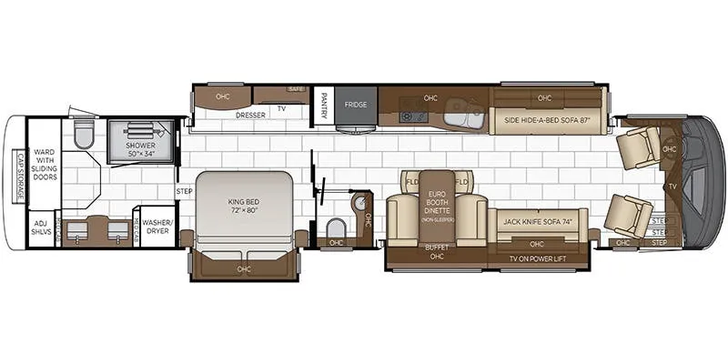 Newmar London Aire 4521 floor plan