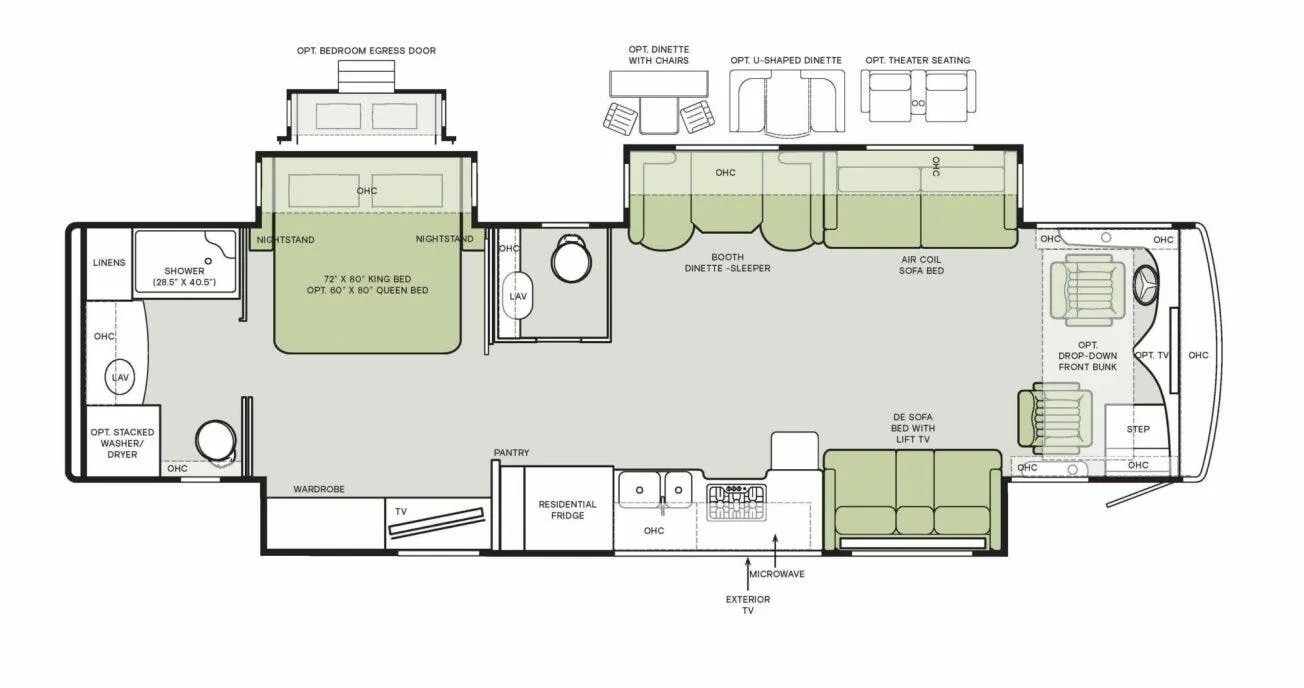 Tiffin Allegro Red 37 BA floor plan