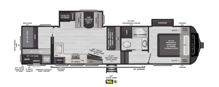 Keystone Sprinter 31TB floor plan