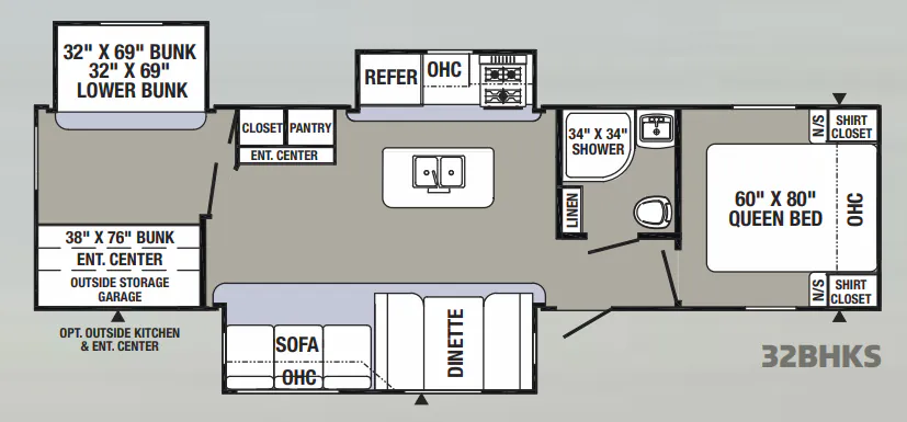 Palomino Puma 32BHKS floor plan