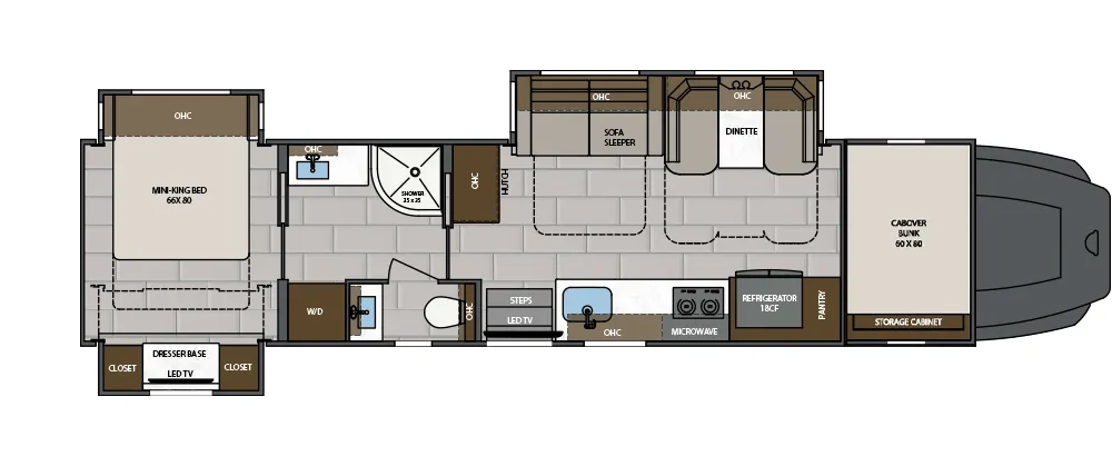 Renegade RV Classic 41CMB floor plan